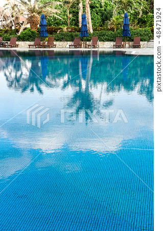Water sky view Poolside scenery 48471924