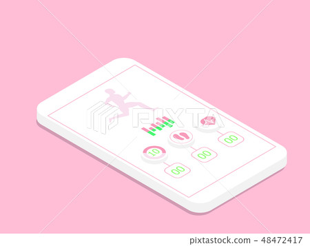 running application on smartphone running application on smartphone 48472417