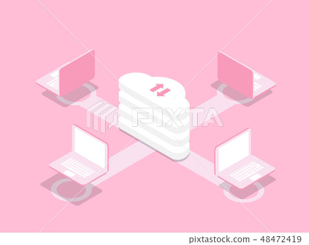 cloud computing technology concept with laptop cloud computing technology concept with laptop 48472419