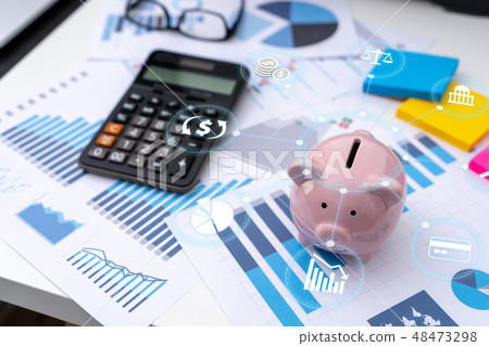 finance documents digital graph finance with  48473298