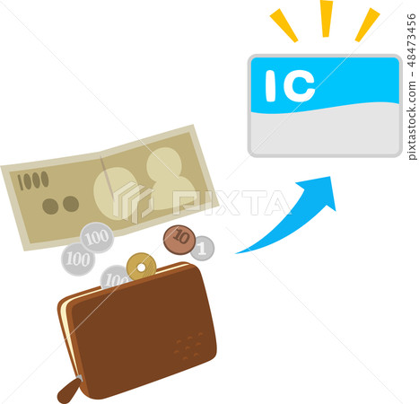 Cash and IC card 48473456