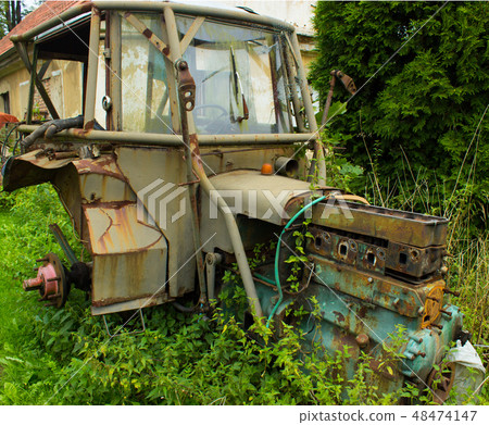 The torso of the old tractor The torso of the old tractor 48474147