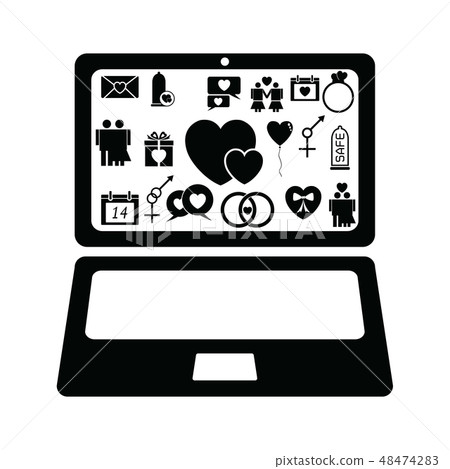 computer love concept - Stock Illustration [48474283] - PIXTA