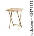 Wooden table isolated on white background 48474351