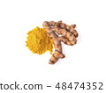 Turmeric on white background 48474352