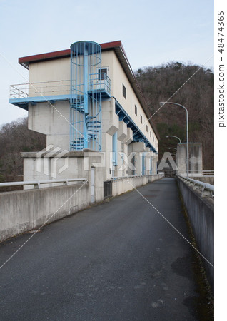 Hyogo ken Aono dam skyscrap嵴門操作設施大壩管理道路 Hyogo ken Aono dam skyscrap嵴門操作設施大壩管理道路 48474365