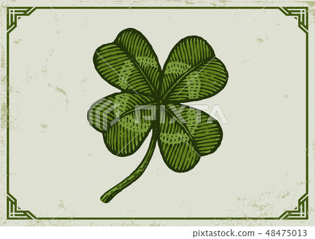 Vintage green lucky clover Vintage green lucky clover 48475013