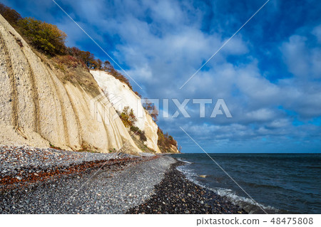 Baltic Sea coast on the island Moen in Denmark Baltic Sea coast on the island Moen in Denmark 48475808