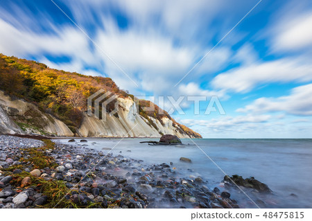 Baltic Sea coast on the island Moen in Denmark 48475815