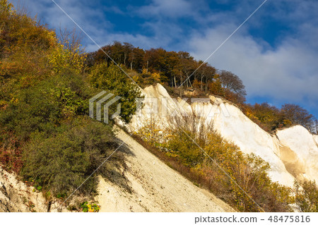 Baltic Sea coast on the island Moen in Denmark 48475816