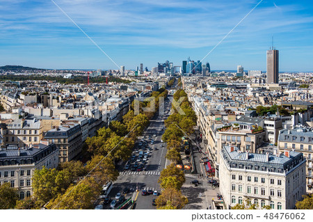 View to the high rise La Defense in Paris, France 48476062