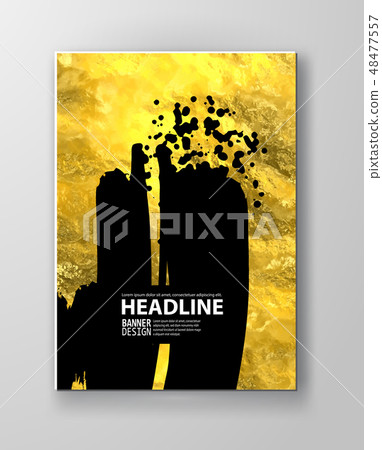 Vector Black and Gold Design Templates Vector Black and Gold Design Templates 48477557