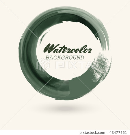 Watercolor circle texture. Vector circle elements Watercolor circle texture. Vector circle elements 48477561