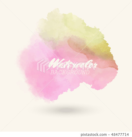 Blue watercolor hand drawn vector. 48477714