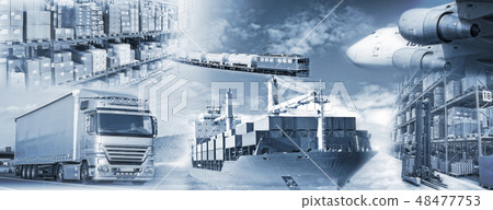 Logistics with transport and storage of goods 48477753