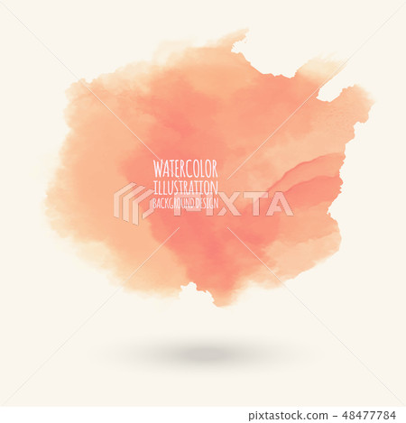 Abstract watercolor blob on white background. 48477784