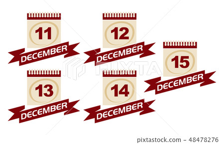 Calendar with Ribbon Set 48478276