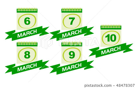 Calendar with Ribbon Set Calendar with Ribbon Set 48478307