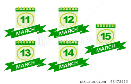 Calendar with Ribbon Set 48478313
