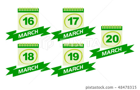 Calendar with Ribbon Set 48478315