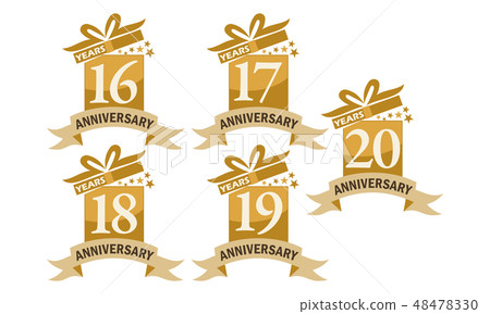 Year Gift Box Ribbon Anniversary Set Year Gift Box Ribbon Anniversary Set 48478330