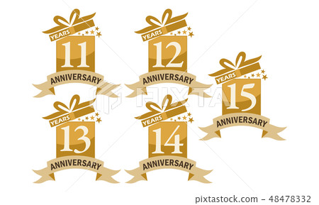 Year Gift Box Ribbon Anniversary Set Year Gift Box Ribbon Anniversary Set 48478332