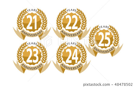 Ribbon Anniversary Leaf Template Set Ribbon Anniversary Leaf Template Set 48478502