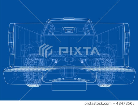 Vector car silhouettes. Rendering of 3d 48478503