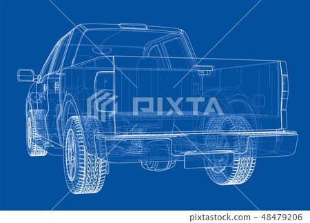 Vector car silhouettes. Rendering of 3d 48479206