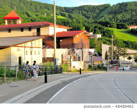 與東北，藏王，藏王溫泉和浴衣的女性景觀（1） 48480462