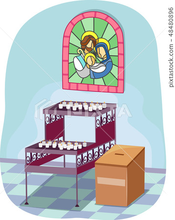 Votive Candles Illustration Votive Candles Illustration 48480896