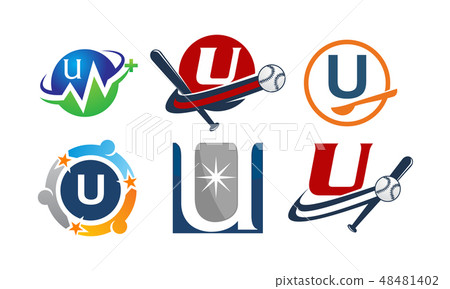 Logotype U Modern Template Set 48481402