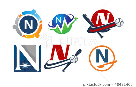 Logotype N Modern Template Set Logotype N Modern Template Set 48481403