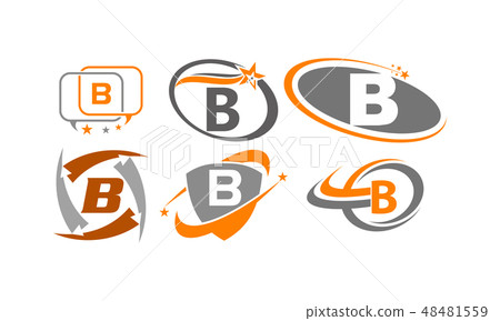 Logotype B Modern Template Set - Stock Illustration [48481559] - PIXTA