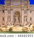 Trevi fountain at night 48482955