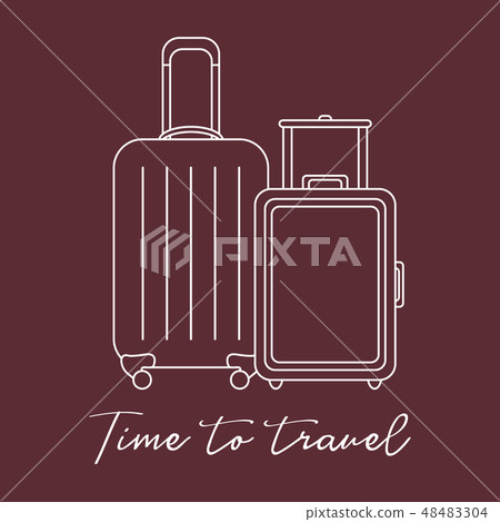 Two suitcases Summer time, vacation. Leisure. Two suitcases Summer time, vacation. Leisure. 48483304