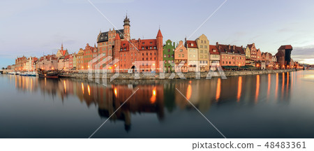 Panorama of riverside in Gdansk Panorama of riverside in Gdansk 48483361