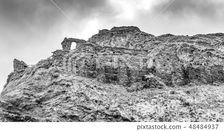 Tintagel Castle in Cornwall - a famous landmark in England 48484937