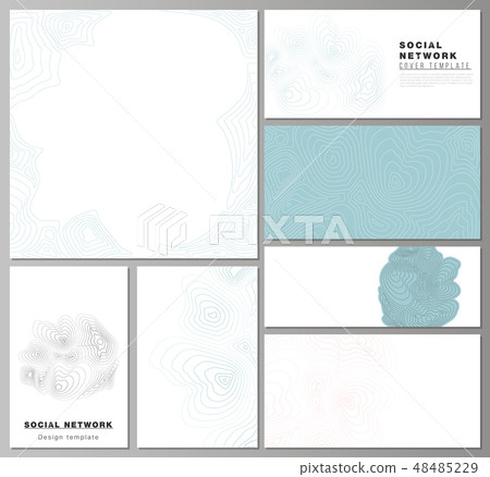 The minimalistic abstract vector illustration of the editable layouts of modern social network 48485229