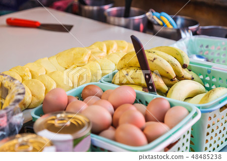 Traditional Thai street food snack, Roti dough Traditional Thai street food snack, Roti dough 48485238
