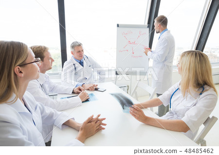 Team of doctors discuss mental health Team of doctors discuss mental health 48485462