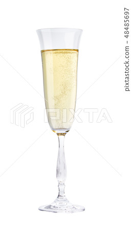Full glass of champagne isolated  48485697
