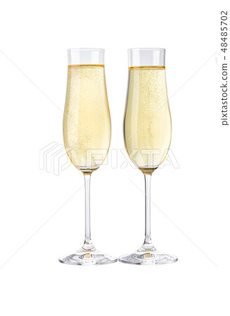 Two glasses of champagne isolated Two glasses of champagne isolated 48485702