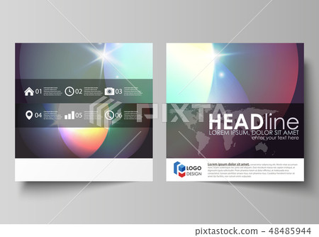 Business templates for square brochure, magazine, flyer, booklet or annual report. Leaflet cover 48485944