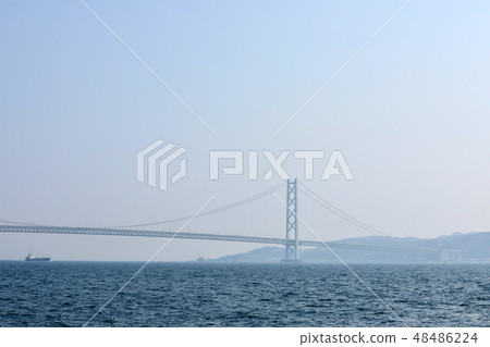 Akashi Kaikyo Ohashi Bridge seen from Okura Coast Park (Hyogo) 48486224