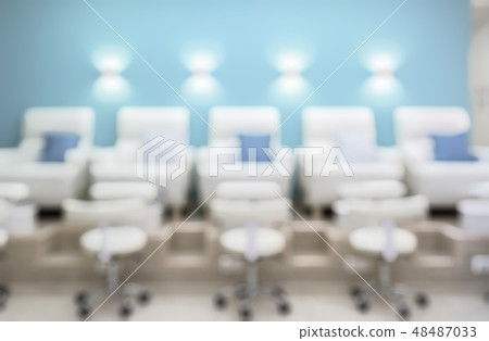 Nail salon interior as creative blur background Nail salon interior as creative blur background 48487033