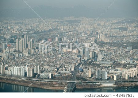 Seoul, South Korea, Foreground, Fine dust Seoul, South Korea, Foreground, Fine dust 48487633