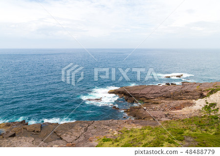 View over remote Green Cape Headland coastline View over remote Green Cape Headland coastline 48488779