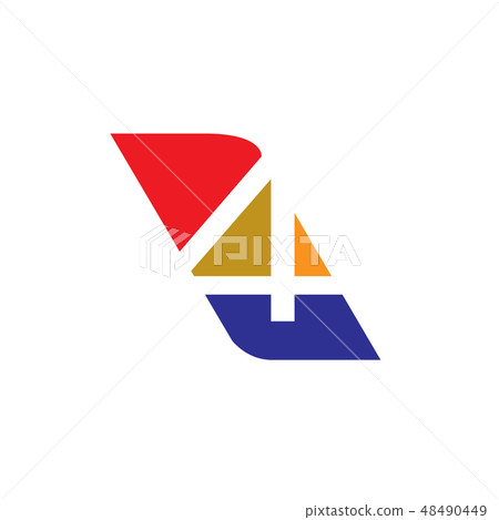 Number four logo. Logo 4 colorful vector template. Number four logo. Logo 4 colorful vector template. 48490449
