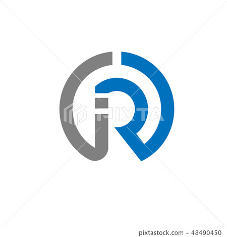 letter IR with circle creative logo concept letter IR with circle creative logo concept 48490450